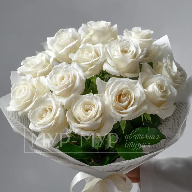 Белые розы &laquo;Северная нега&raquo;