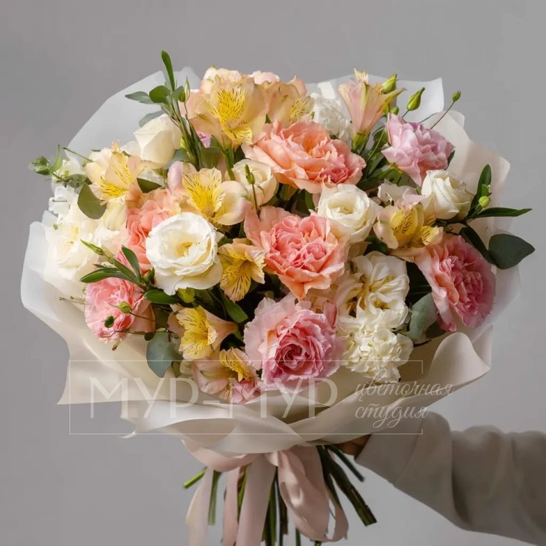 Букет с альстромериями &laquo;Альстромерия в ритме солнца&raquo;