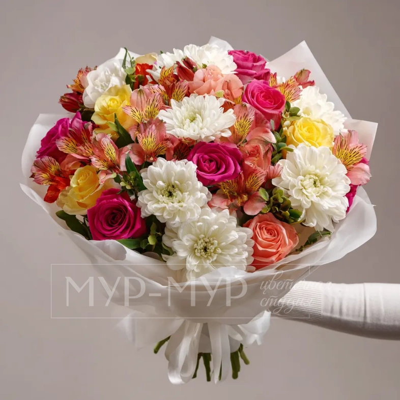 Букет с альстромериями &laquo;Взрыв цвета&raquo;