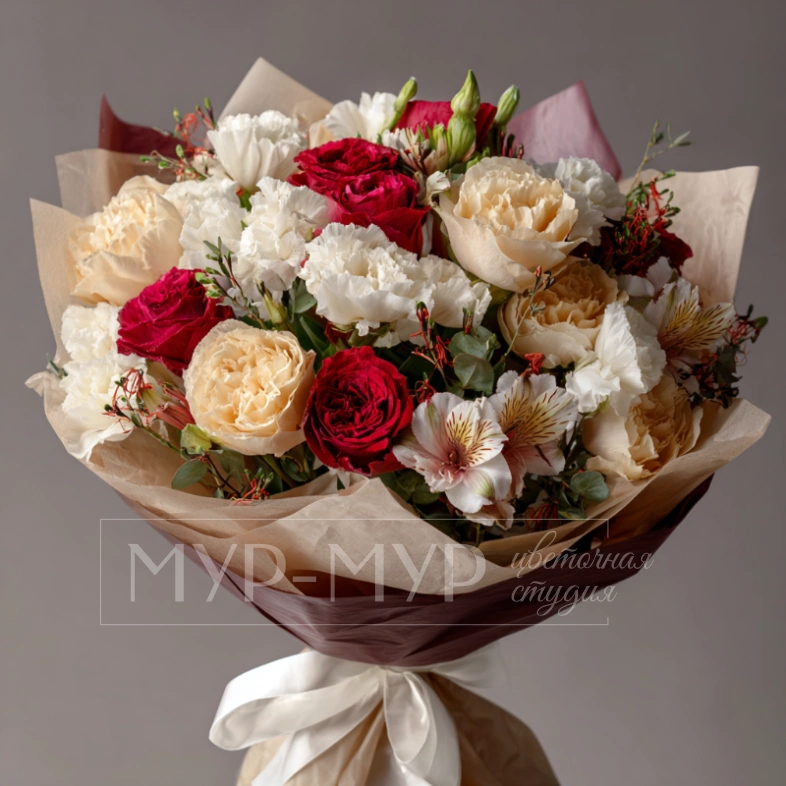 Букет с эустомами &laquo;Тонкая грань&raquo;