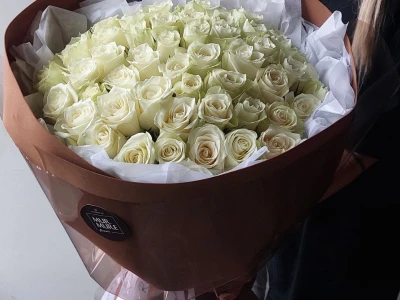 51 белая роза «Romance»