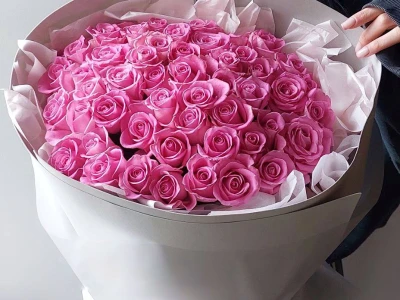 51 розовая роза 