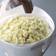 Букет из 51 Голландской белой розы 40 см &laquo;Облако белых роз&raquo; 1